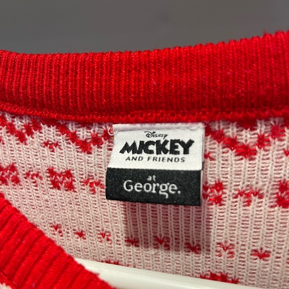 $80 Disney Mickey Mouse ugly Christmas sweater Fair aisle snowflake Unisex Large - Picture 3 of 8